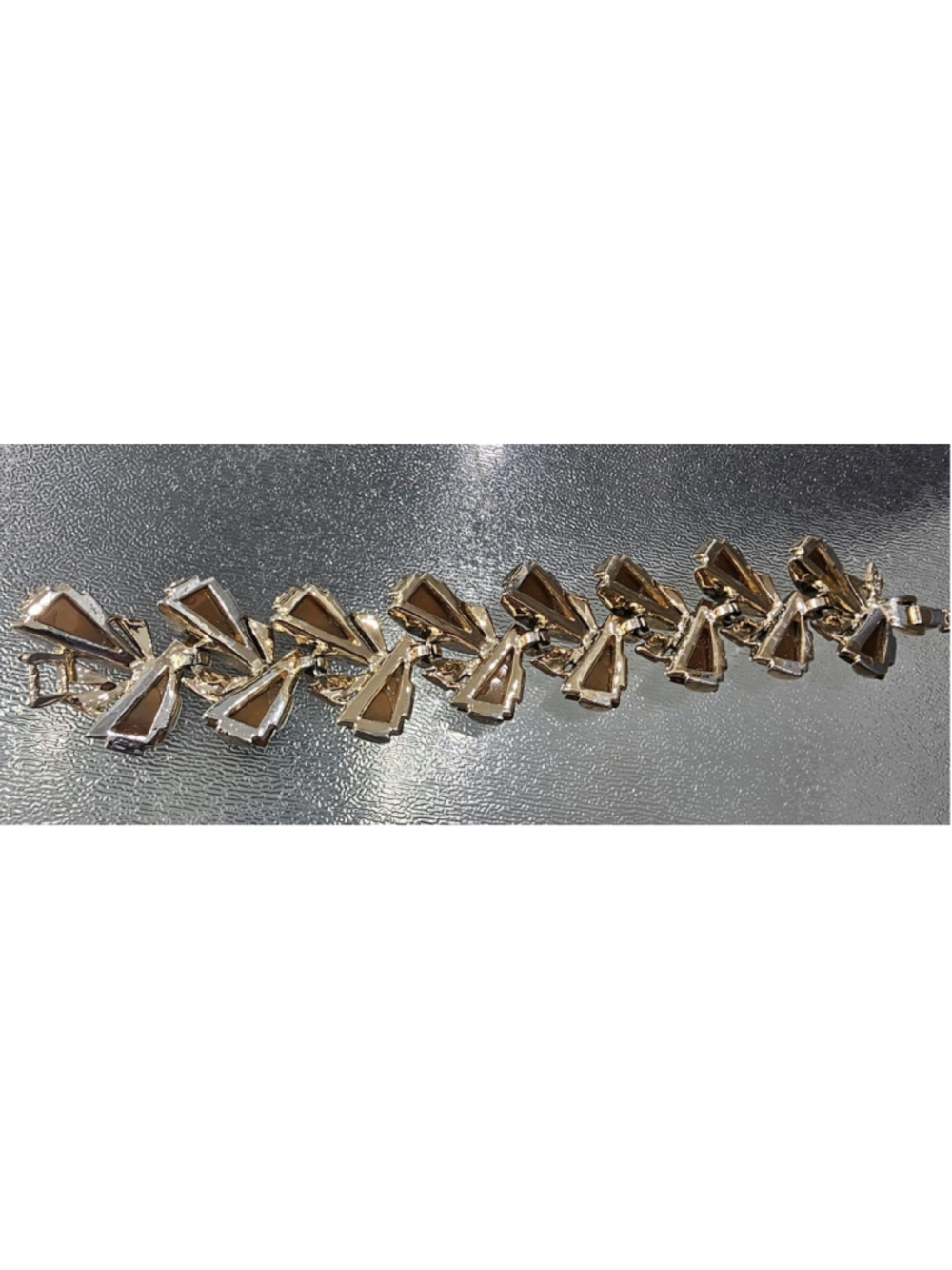 Vtage Art Thermoset Necklace Vintage Chocolate Brown Designer Fashion Bracelet - Picture 3 of 8